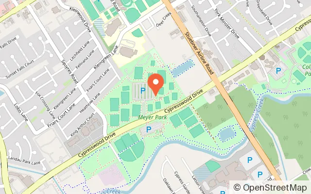 Map showing Play ground at Meyer park in Klein, TX