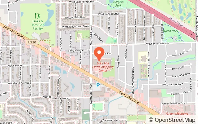 Map showing Jump Town in Addison, IL