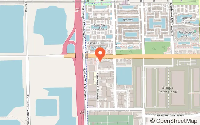 Map showing Caroline Little House in Doral, FL