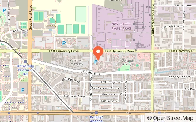 Map showing Level Up Gaming in Tempe, AZ