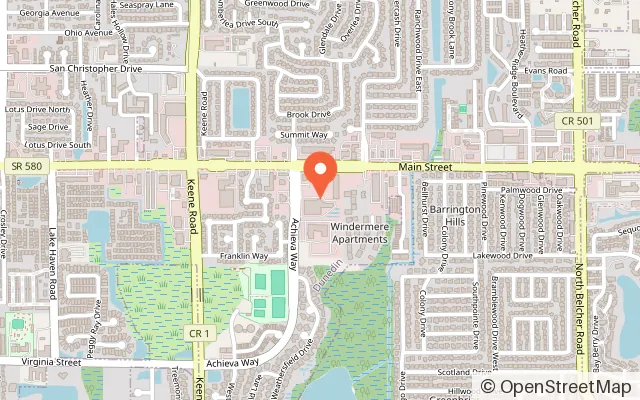Map showing Monster Mini Golf Dunedin in Dunedin, FL