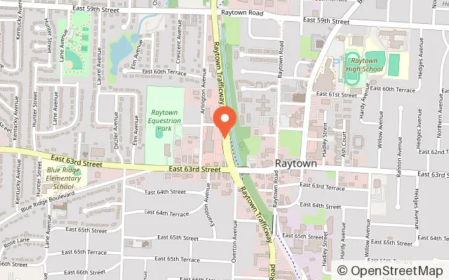 Map showing Playtime KC in Raytown, MO
