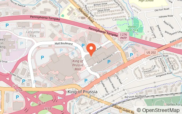 Map showing CAMP in King of Prussia, PA