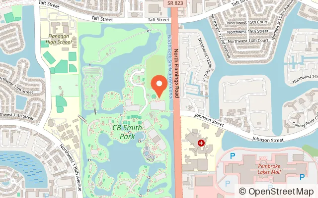 Map showing AllGolf at CB Smith in Pembroke Pines, FL