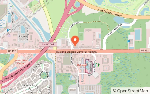Map showing Fun Games-Arcade SPOT in Kissimmee, FL
