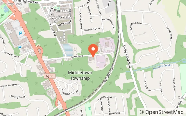 Map showing The Gravity Vault Middletown, NJ in Middletown Township, NJ