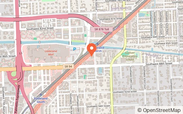 Map showing XploreKidz - Pinecrest Premium Indoor Playground in Pinecrest, FL