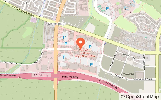 Map showing Dave & Buster's Phoenix - Scottsdale in Phoenix, AZ