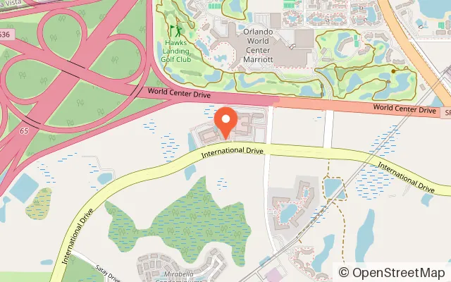 Map showing Surf & Splash Orlando Waterpark in Orlando, FL