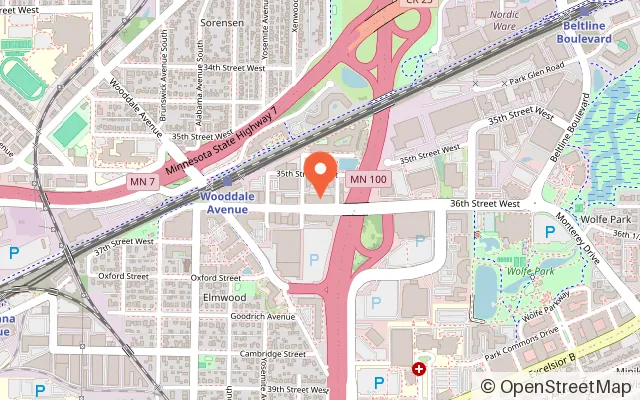 Map showing The Play Group in Minneapolis, MN