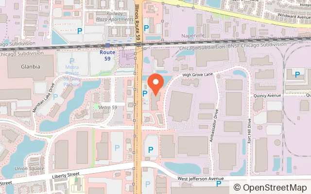 Map showing Urban Air Trampoline and Adventure Park in Naperville, IL