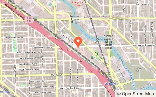 Map showing WhirlyBall in Chicago, IL